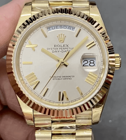 AAA Replica Rolex Day Date M228238-0002 GM Factory Gold Bezel Mens Watch | aaareplicawatches.is