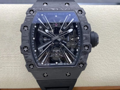 AAA Replica Richard Mille RM12-01 Tourbillon RM Factory Black Strap Mens Watch | aaareplicawatches.is