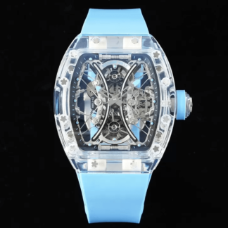 AAA Replica Richard Mille RM053-02 Tourbillon RM Factory Transparent Skeleton Dial Mens Watch | aaareplicawatches.is