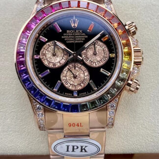 AAA Replica Rolex Daytona 116595 RBOW IPK Factory Black Dial Mens Watch | aaareplicawatches.is