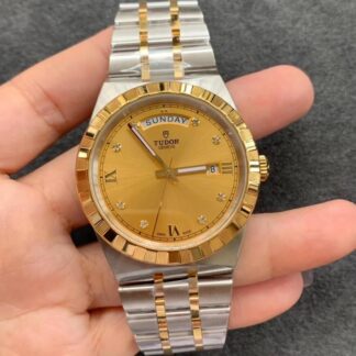 AAA Replica Tudor Royal M28603-0006 V7 Factory Gold Bezel Mens Watch | aaareplicawatches.is