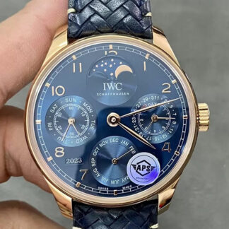 AAA Replica IWC Portuguese Perpetual Calendar IW503312 APS Factory Blue Dial Mens Watch | aaareplicawatches.is