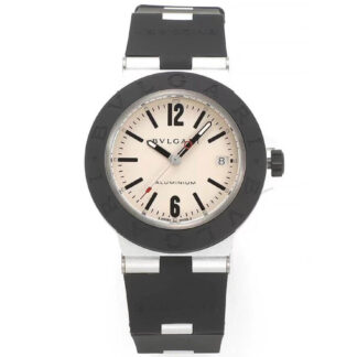 AAA Replica Bvlgari Aluminium 103382 BV Factory Gray Bezel Mens Watch | aaareplicawatches.is