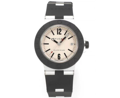 AAA Replica Bvlgari Aluminium 103382 BV Factory Gray Bezel Mens Watch | aaareplicawatches.is