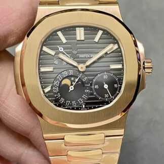 AAA Replica Patek Philippe Nautilus 5712/1R-001 PPF Factory V2 Gold Bezel Mens Watch | aaareplicawatches.is