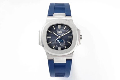 AAA Replica Patek Philippe Nautilus 5726/1A-014 PPF Factory Blue Rubber Strap Mens Watch | aaareplicawatches.is