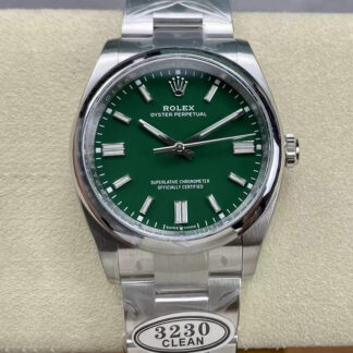 AAA Replica Rolex Oyster Perpetual M126000-0005 36MM Clean Factory Green Dial Mens Watch | aaareplicawatches.is