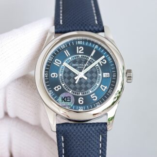 AAA Replica Patek Philippe Calatrava 6007A-001 GS Factory Blue Strap Mens Watch | aaareplicawatches.is