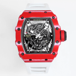 AAA Replica Richard Mille RM35-02 BBR Factory White Rubber Strap Mens Watch | aaareplicawatches.is