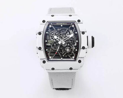 AAA Replica Richard Mille RM35-01 BBR Factory White Strap Mens Watch | aaareplicawatches.is