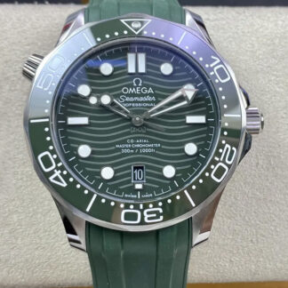 AAA Replica Omega Seamaster Diver 300M 210.32.42.20.10.001 VS Factory Green Strap Mens Watch | aaareplicawatches.is