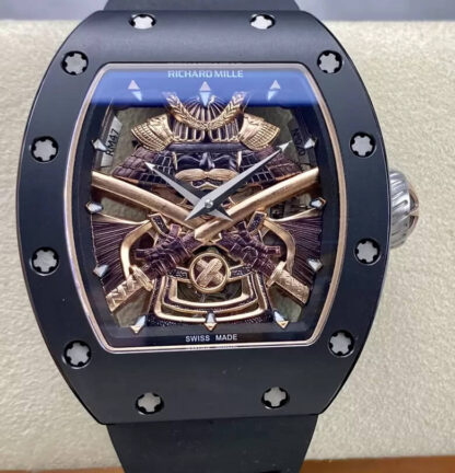 AAA Replica Richard Mille RM47 YS Factory Black Rubber Strap Mens Watch | aaareplicawatches.is