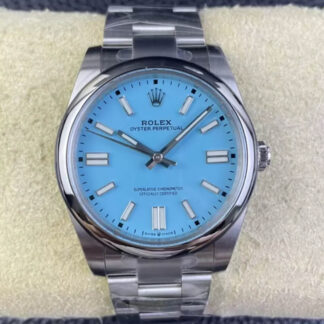 AAA Replica Rolex Oyster Perpetual M124300-0006 41MM Clean Factory Tiffany Stainless Steel Mens Watch | aaareplicawatches.is