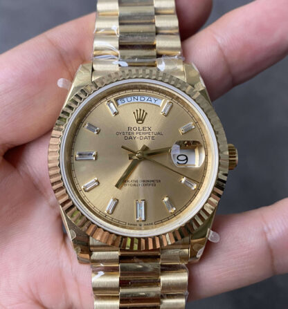 AAA Replica Rolex Day Date M228238-0005 GM Factory V2 Gold Case Mens Watch | aaareplicawatches.is