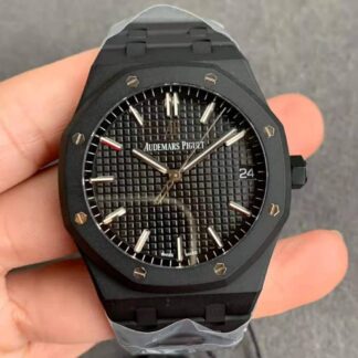 AAA Replica Audemars Piguet Royal Oak 15500 DLC Version ZF Factory Black Bezel Mens Watch | aaareplicawatches.is