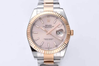 AAA Replica Rolex Datejust 41MM M126331-0009 Clean Factory Pink Dial Mens Watch | aaareplicawatches.is
