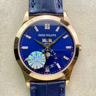 AAA Replica Patek Philippe Complications 5396R-015 GR Factory Blue Leather Strap Mens Watch | aaareplicawatches.is
