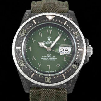 AAA Replica Rolex Sea-Dweller Diw Factory Carbon Fiber Green Dial Mens Watch | aaareplicawatches.is