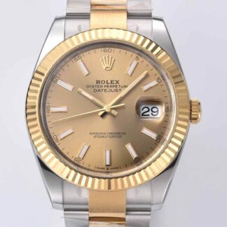 AAA Replica Rolex Datejust 41MM M126333-0009 Clean Factory Gold Dial Mens Watch | aaareplicawatches.is