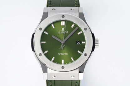 AAA Replica Hublot Classic Fusion 542.NX.8970.LR 42MM HB Factory Green Leather Strap Mens Watch | aaareplicawatches.is