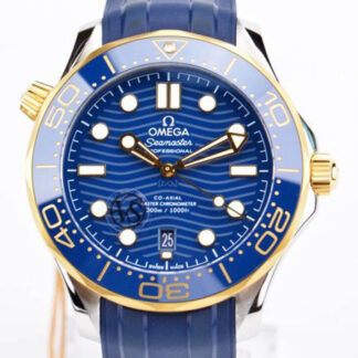 AAA Replica Omega Seamaster Diver 300M 210.22.42.20.03.001 VS Factory Blue Strap Mens Watch | aaareplicawatches.is