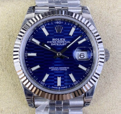 AAA Replica Rolex Datejust M126334-0032 41MM VS Factory Blue Dial Mens Watch | aaareplicawatches.is