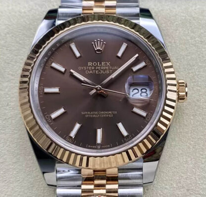 AAA Replica Rolex Datejust 41MM M126331-0002 Clean Factory Rose Gold Mens Watch | aaareplicawatches.is