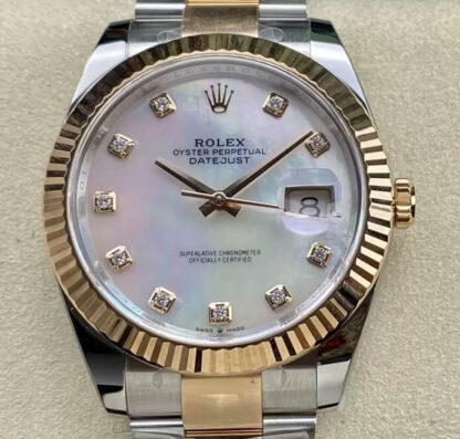 AAA Replica Rolex Datejust 41MM M126331-0013 Clean Factory Diamond Dial Mens Watch | aaareplicawatches.is
