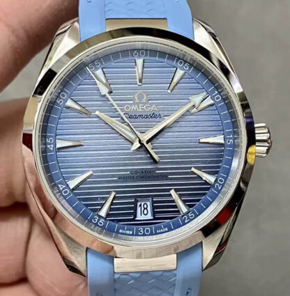 AAA Replica Omega Seamaster 220.12.41.21.03.008 VS Factory Blue Strap Mens Watch | aaareplicawatches.is