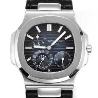 AAA Replica Patek Philippe Nautilus 5712 PPF Factory V2 Black Leather Strap Mens Watch | aaareplicawatches.is