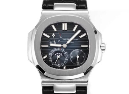 AAA Replica Patek Philippe Nautilus 5712 PPF Factory V2 Black Leather Strap Mens Watch | aaareplicawatches.is